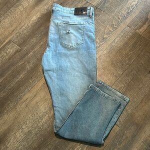 CHAPS Jeans Men Slim Straight Fit Jeans Size 36 X 30 Light Wash‎